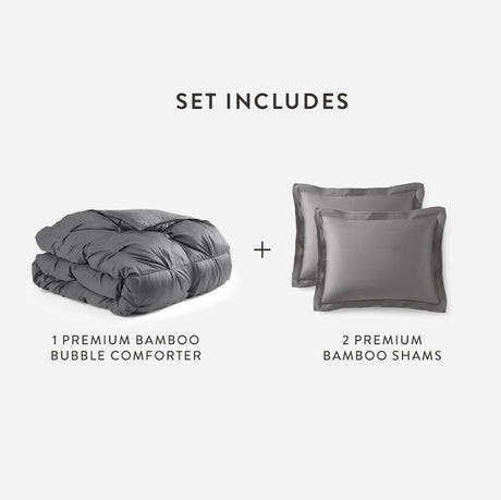 Premium Bamboo Viscose Bubble Comforter Bundle