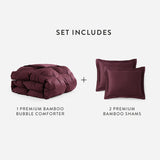 Premium Bamboo Viscose Bubble Comforter Bundle