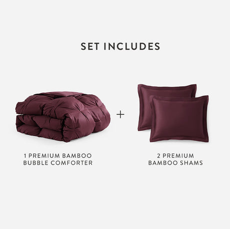 Premium Bamboo Viscose Bubble Comforter Bundle