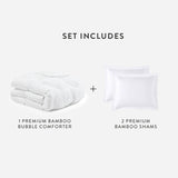 Premium Bamboo Viscose Bubble Comforter Bundle