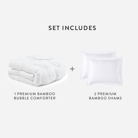 Premium Bamboo Viscose Bubble Comforter Bundle