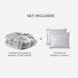 Premium Bamboo Viscose Bubble Comforter Bundle