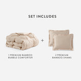 Premium Bamboo Viscose Bubble Comforter Bundle