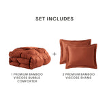 Premium Bamboo Viscose Bubble Comforter Bundle