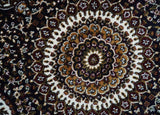 Premium Look 5x7 Black, Ivory and Brown Heriz Medallion Pattern Area Rug