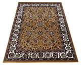 Premium Look 5x7 Rust, Ivory and Brown Traditional Floral Area Rug