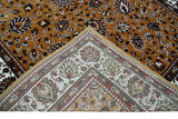 Premium Look 5x7 Rust, Ivory and Brown Traditional Floral Area Rug