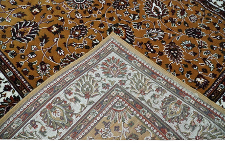 Premium Look 5x7 Rust, Ivory and Brown Traditional Floral Area Rug