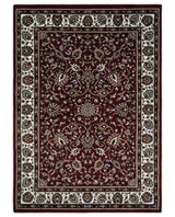 Premium Look 5x7 Woven Maroon and Ivory Traditional Pattern Area Rug
