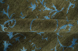 Premium look Antique Style Olive and Blue Hand loom 6x9 wool and Art Silk Area Rug-Area Rug-Parc Decor