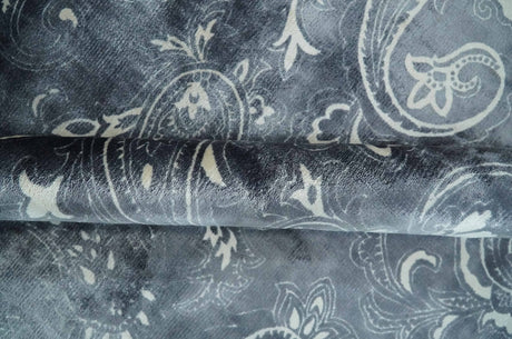 Premium look Charcoal, Ivory and Silver Hand loom Traditional Boteh Design Wool and Viscose Area Rug