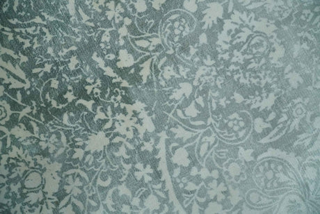 Premium look Floral Ivory and Green 5.6x8 Handloom Viscose Area Rug