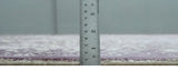 Premium Style Floral Ivory and Dark Purple 5.6x8 Handloom Wool and Viscose Area Rug