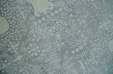 Premium Style Gray and Ivory Traditional Ikat Large design 5.6x8 Hand loom Wool and Viscose Area Rug