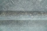 Premium Style Gray and Ivory Traditional Ikat Large design 5.6x8 Hand loom Wool and Viscose Area Rug