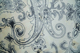 Premium Style Ivory and Charcoal Hand loom 5.6x8 Boteh Design Viscose Area Rug