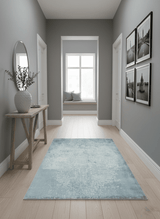 Premium Style Silver and Gray Traditional Medallion 5x8 Hand loom Viscose Area Rug