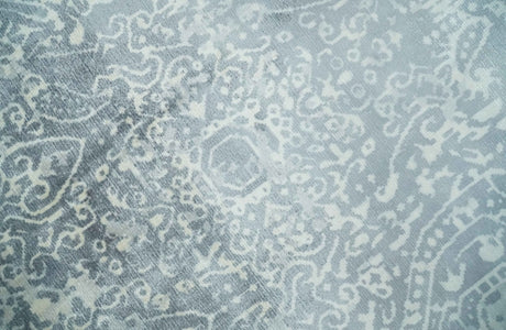 Premium Style Silver and Gray Traditional Medallion 5x8 Hand loom Viscose Area Rug