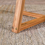 Prenton Modern Slat-Top Patio Round Dining Table-Outdoor-Parc Decor