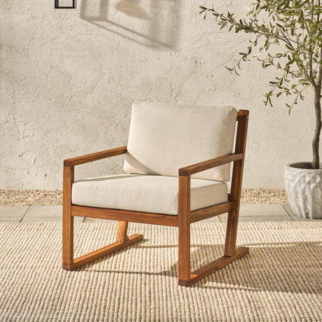 Prenton Modern Solid Wood Outdoor Club Chair-Outdoor-Parc Decor