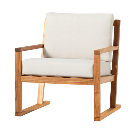 Prenton Modern Solid Wood Outdoor Club Chair-Outdoor-Parc Decor