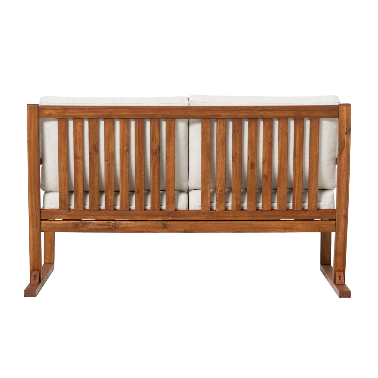 Prenton Modern Solid Wood Slatted Outdoor Loveseat-Outdoor-Parc Decor