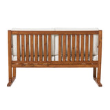 Prenton Modern Solid Wood Slatted Outdoor Loveseat-Outdoor-Parc Decor
