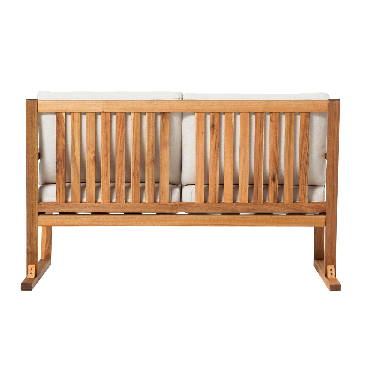 Prenton Modern Solid Wood Slatted Outdoor Loveseat-Outdoor-Parc Decor