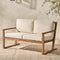 Prenton Modern Solid Wood Slatted Outdoor Loveseat-Outdoor-Parc Decor