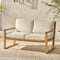 Prenton Modern Solid Wood Slatted Outdoor Loveseat-Outdoor-Parc Decor