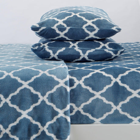 Printed Plush Sheet - Velvet Luxe Lattice Collection