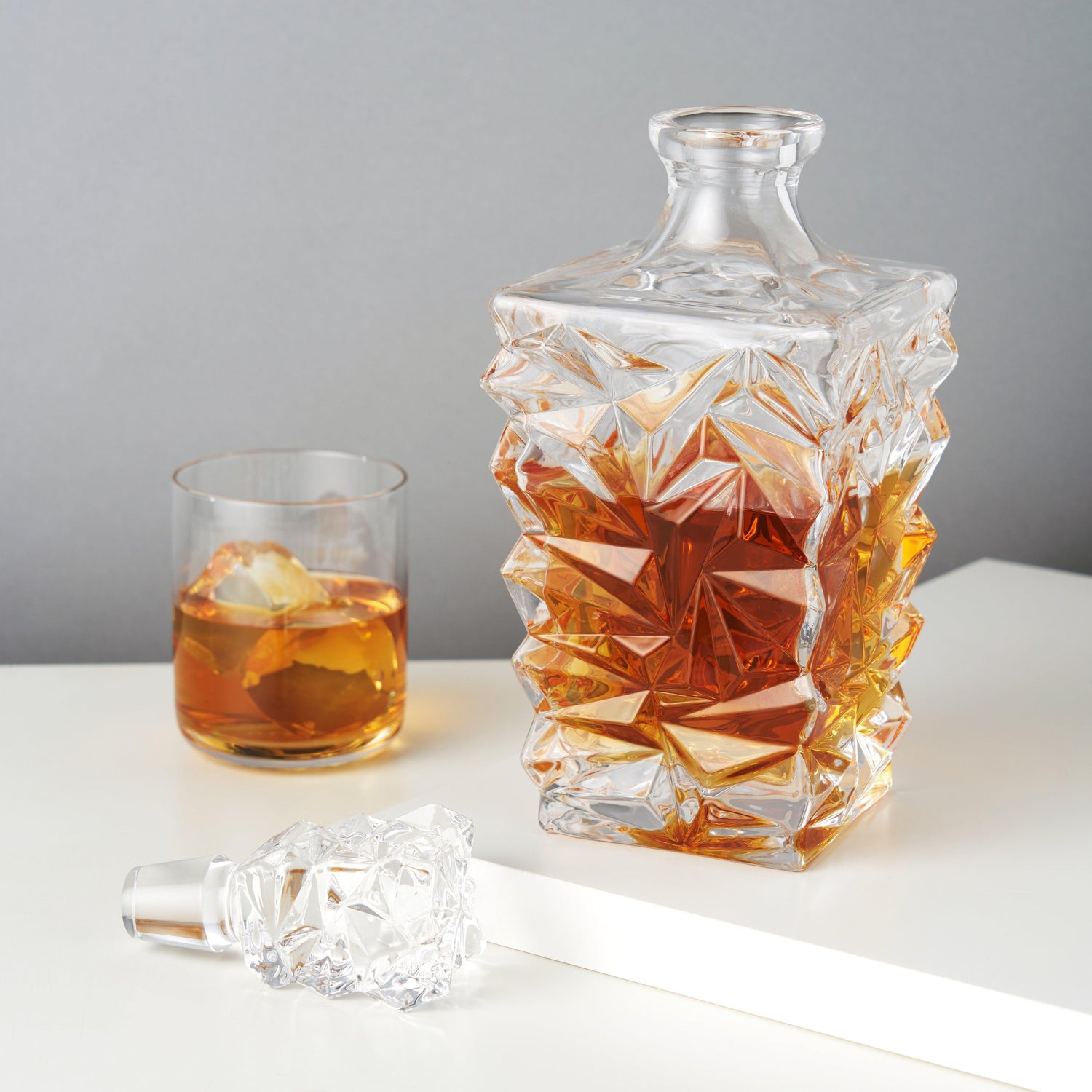 Prism Crystal Whiskey Decanter-product_type::liquor_decanters-Parc Decor