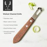 Professional Channel Knife with Walnut Wood Handle-product_type::garnishing_tools-Parc Decor