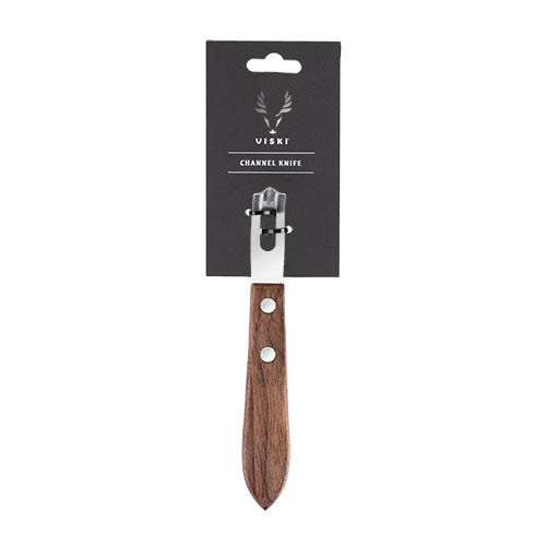 Professional Channel Knife with Walnut Wood Handle-product_type::garnishing_tools-Parc Decor