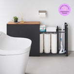 Pull-Out Bathroom Storage Cabinet - Steel + Wood