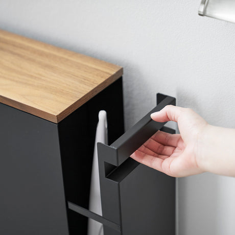 Pull-Out Bathroom Storage Cabinet - Steel + Wood-Toilet Paper Stocker-Parc Decor