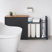 Pull-Out Bathroom Storage Cabinet - Steel + Wood-Toilet Paper Stocker-Parc Decor