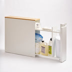 Pull-Out Bathroom Storage Cabinet - Steel + Wood