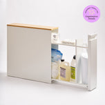 Pull-Out Bathroom Storage Cabinet - Steel + Wood