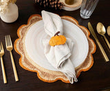 Pumpkin Napkin Rings - Fall & Thanksgiving Decor for Parties, Dining Room, Napkins Rings for Thanksgiving - Fall Napking Rings-Napkins-Parc Decor
