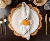 Pumpkin Napkin Rings - Fall & Thanksgiving Decor for Parties, Dining Room, Napkins Rings for Thanksgiving - Fall Napking Rings-Napkins-Parc Decor
