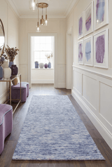 Purple and Blue Modern Solid Hand Tufted Wool Rug