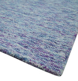 Purple and Blue Modern Solid Hand Tufted Wool Rug