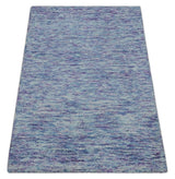 Purple and Blue Modern Solid Hand Tufted Wool Rug