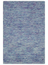 Purple and Blue Modern Solid Hand Tufted Wool Rug