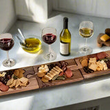 Puzzle Shaped Charcuterie / Wine Glass Holder Interlocking Board