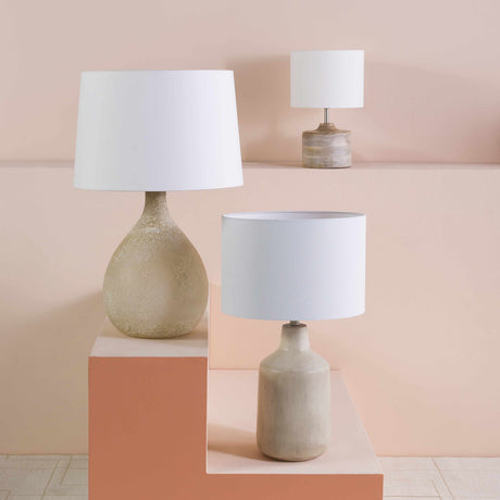 Quezon Beige Resin Table Lamp-Lighting-Parc Decor