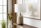 Quezon Beige Resin Table Lamp-Lighting-Parc Decor