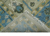 Quick Ship 6x9 Tree of life Beige And Blue Wool Rug