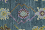 Quick Ship Hand Knotted 4x6 Charcoal And Brown Wool Rug